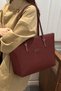 Burgundy/Dark Cherry Zippered Large Capacity Water-Resistant Shopper Bag 217