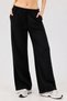 Women's Elastic Waist Wide Leg Muslin Trousers %100 Cotton Wide Wide-Leg Comfortable Office & Casual Style - 3
