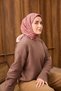 Twill Silk Mono Scarf Pink 90X90