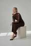 Women's High Neck Ribbed Blouse with Tulle Detail on the Sleeves - 3