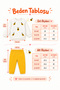 Baby Girl Bee Embroidered Scallop Detailed Ribbed Double Set Mustard Yellow White - 2