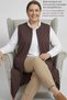 Large Size Seasonal Zippered Long Women's Vest (105 cm) Ottoman Fabric Anti-Pilling Hijab Battal Anne - 5