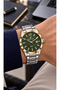 Green Tar Steel Cord Calendar 3 Atm Water Resistant Men's Wristwatch Edk.1.132 - 5