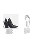 Large Size Black Leather Western Style Buckle Women's Boots 41-42-43-44 - 3