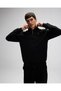 Em580-Bk Men's Half Zipper Black Sweat - 3