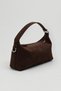Women's Mevora Soft Textured Suede Bag Bitter Brown - 2