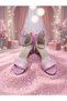 Pink Girls' Shoes with Glittery Bows and Heels