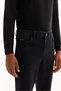 Men's Black Classic Waist Cotton Vintage Washed Roman Crop Slim Fit Jean Trousers A52Y3515 - 7
