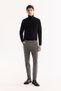 Men's Gray Classic Waist Cotton Distressed Washed Madrid Comfort Slim Fit Jean Pants A52Y3516