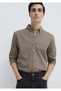 M0211192 m Logo Embroidered Shirt Men's Shirt Beige - 2