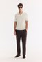 Men's Beige Polo Neck Soft Touch Comfort Fit Knitwear T-Shirt A61Y5045 - 6