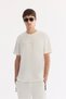 Men's White Elastic Waist Lace-Up Bi-Stretch Regular Fit Sweatpants B003400 - 7