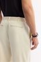 Men's Beige Classic Waist Cotton Baggy Fit Trousers A51Y3027 - 6