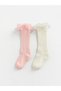 I Lace Detailed Baby Girl Knee Socks 2-Piece Set from Freezen Store