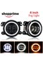 4 inch Round LED Front Driving Fog Lights White Amber DRL For Wrangler JK Dodge Journey Magnum Ch...