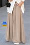 Women's Seasonal Cupra Pike Fabric Full-Length Skirt Pants 373 Beige - Premium Series.