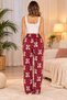Teddy Bear Suede Milano Fabric Bowknot Pajamas - 2