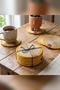 Straw Coaster 6 Pieces 13cm - Mustard Striped Jute Rope Candle Coaster Coffee Presentation Mug Coaster - 2