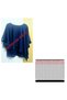 Women's Plus Size Navy Blue Sequin Combination Chiffon Loose Blouse - 2