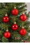 Christmas Ball 3 cm 6 Pieces Cici Ball Red Christmas Pine Tree Ornament Decor Ornament Set