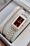 Original Women's Watch - 3 Atm Water Resistant - Gold, Silver, and Burgundy Steel Strap - Japanese Movement - 2-Year Warranty - Stylish Gift Boxed Wristwatch Hmby2095C1 - 4