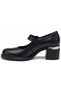 Labranda Genuine Leather Comfort Orthopedic Women's Classic Heeled Shoes Black - 4