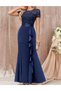 Rochie lunga, Bleumarin - 3