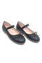 İremsu Pisi Mustache Velcro Girls' Ballerina Shoes Black-Skin