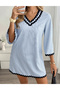 Rochie scurta, albastru - 3