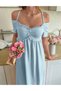 Rochie medie, Bleu - 3