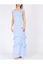 Rochie lunga, Albastru - 4