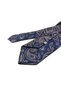 Navy Blue Paisley Pattern Classic Tie with Handkerchief Kk13118 - 4