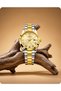 Aurelion Men’s Luxury Watch, Gold & Silver Stainless Steel Bracelet, Classic Roman Numeral Sunray Dial, Elegant Quartz Analog Wristwatch, Premium Watch Gift for Men, TM1007M - 6
