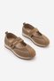 Women's Suede Mary Jane Double Strap Retro Sneaker Casual Sports Ballerina Shoes Hopato Camel Suede - 4