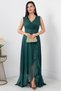 Zero Sleeve Double Breasted Long Dress 13394