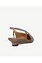 Short Wedge Heeled Pointed Toe Leather Shoes - 4