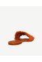 Color Detailed Single Strap Straw Slippers - 4