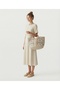 Ethnic Patterned Jute Bag with Wooden Handle - 6