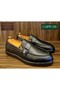 Genuine Leather Black Lace-Up Buckle Handmade Classic Men's Shoes, Kabala.