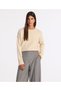 Wool Cashmere Wide Crew Neck Long Sleeve Sweater - 2