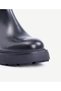Leather Boots with Elastic and Buckle - 2