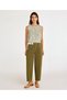 Regular Waist Wide Leg Denim Trousers with Belt Detail