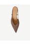 Short Wedge Heeled Pointed Toe Leather Shoes - 6