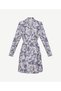 Straight Jacket Collar Long Sleeve Dress - 7