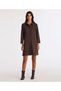 A Form Shirt Collar Long Sleeve Dress