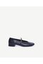 Leather Ballerinas with Chain Detail