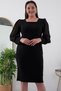 Square Neckline Sleeves Chiffon Plus Size Dress 13437 - 2