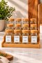 12-Piece Glass Spice Set with Bamboo Vacuum Lids and Labels, 12 Pieces Glass - 2