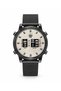 Roller Design Black-White Steel Mesh Watchband
