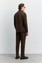 Men's Brown Classic Collar Velvet Soft Touch Long Sleeve Comfort Fit Shirt Jacket A62Y2503 - 4